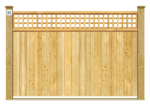 wood semi privacy fencing 